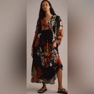 Farm Rio V-Neck Floral Maxi Dress